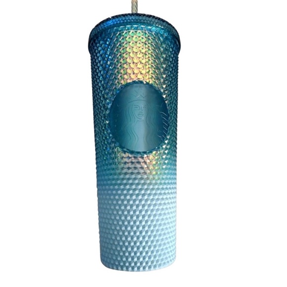 2023 Starbucks Gradient Blue Bling Ombre Studded Venti Tumbler - Picture 4 of 10